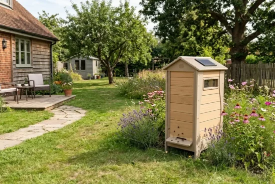 backyard with artificial beehive backyard beekeeping