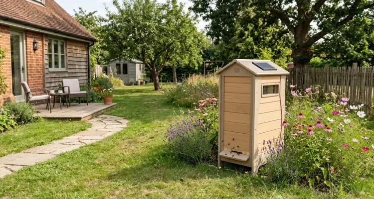backyard with artificial beehive backyard beekeeping