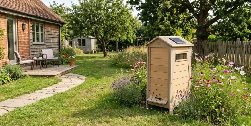 backyard with artificial beehive backyard beekeeping