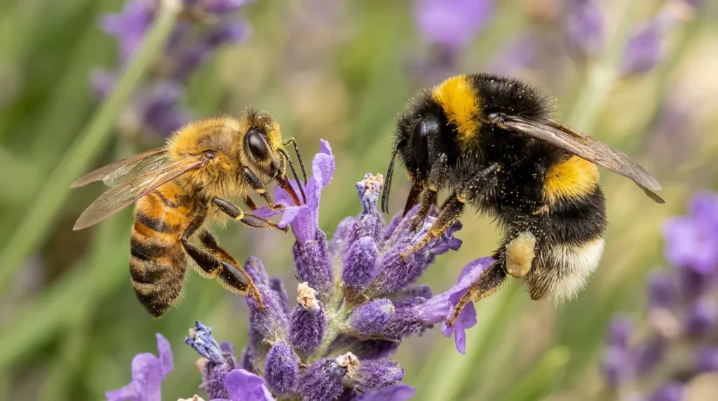 closeup of different breeds of bees backyard beekeeping
